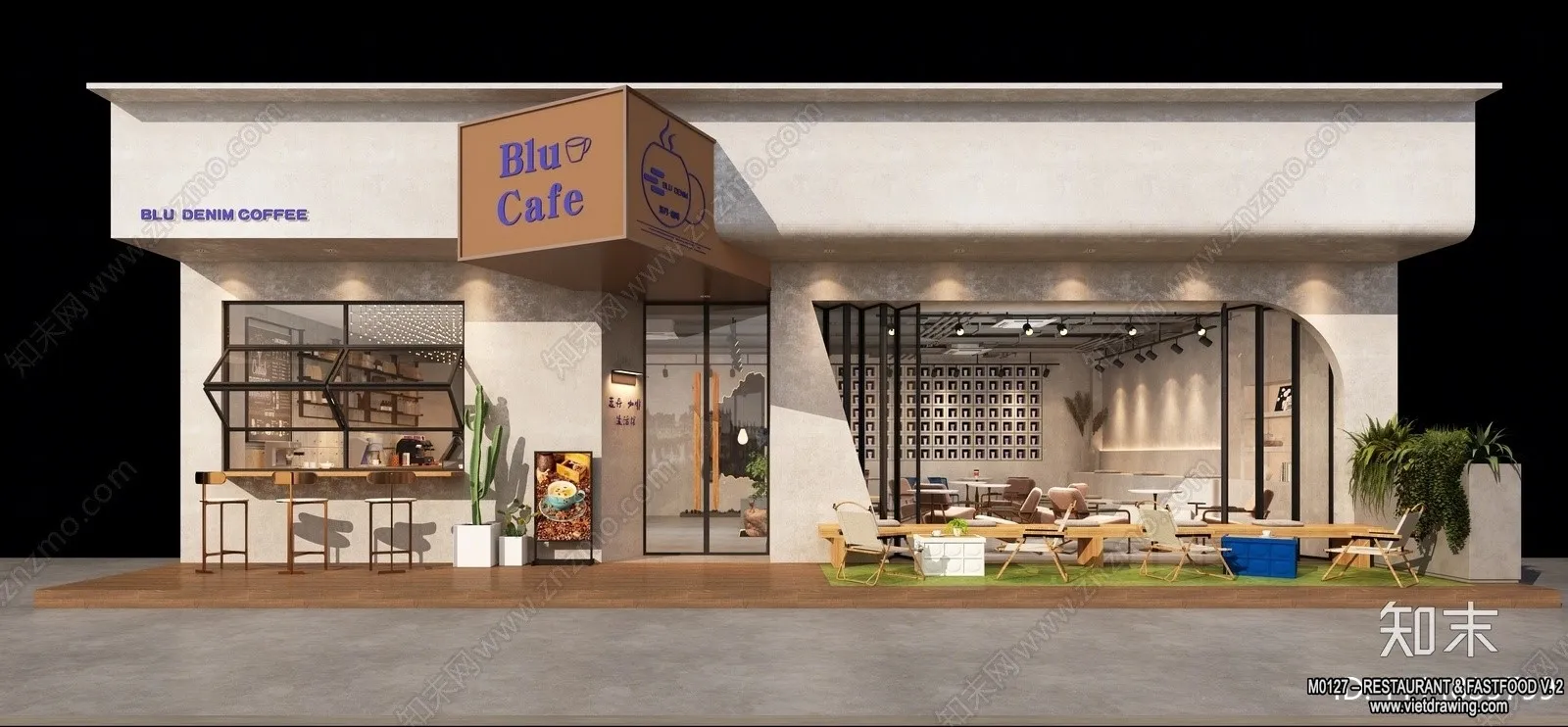 Restaurant - Fastfood - 3D Interior Scenes - 110