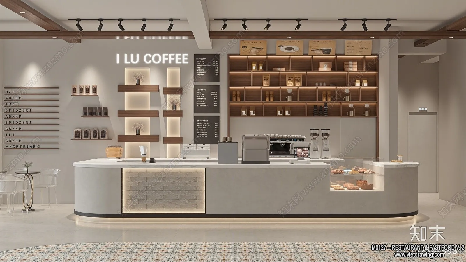 Restaurant - Fastfood - 3D Interior Scenes - 112