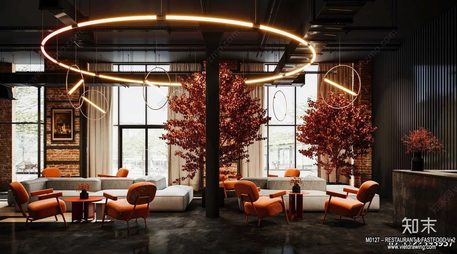 Restaurant - Fastfood - 3D Interior Scenes - 113