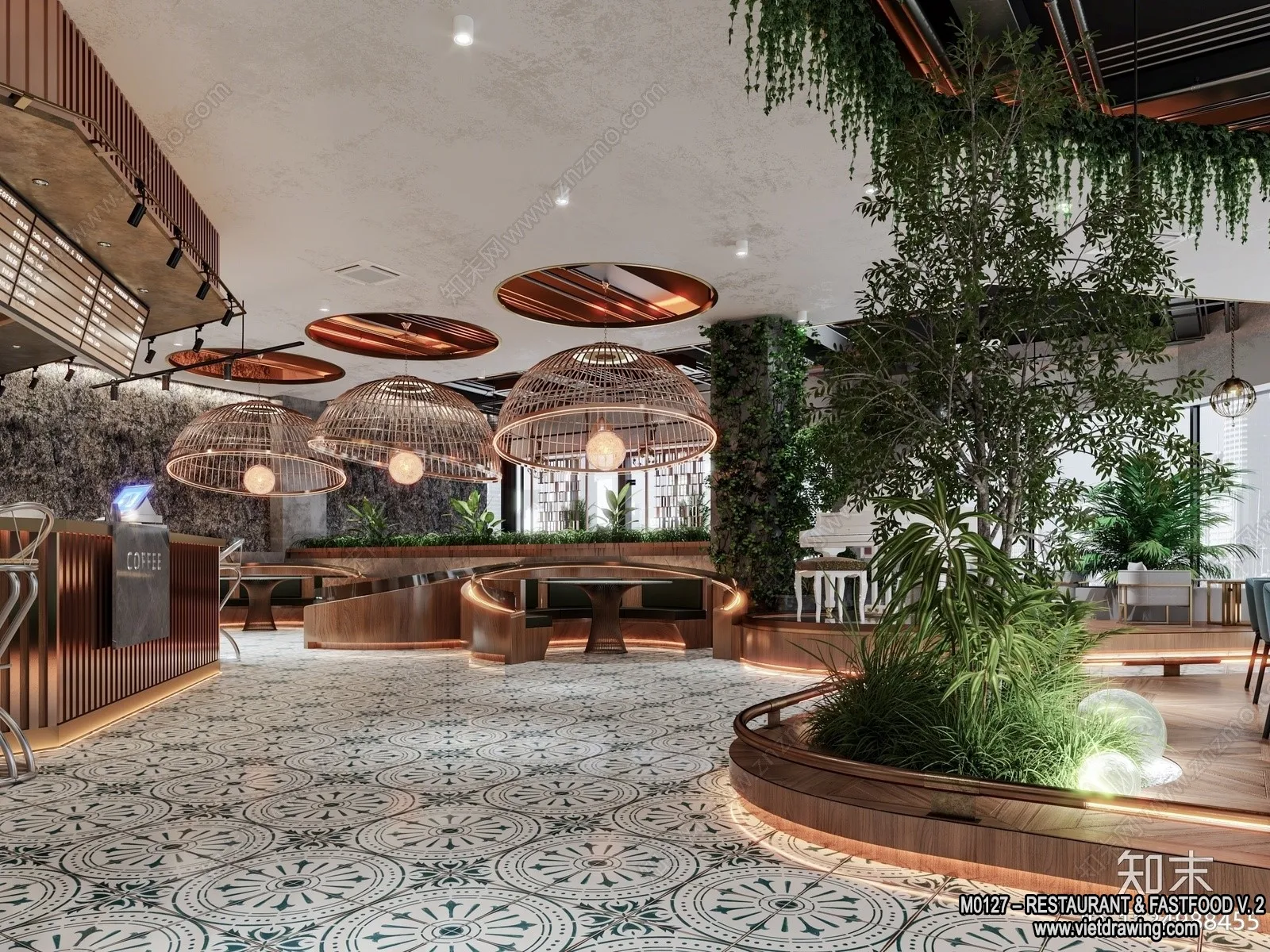 Restaurant - Fastfood - 3D Interior Scenes - 114