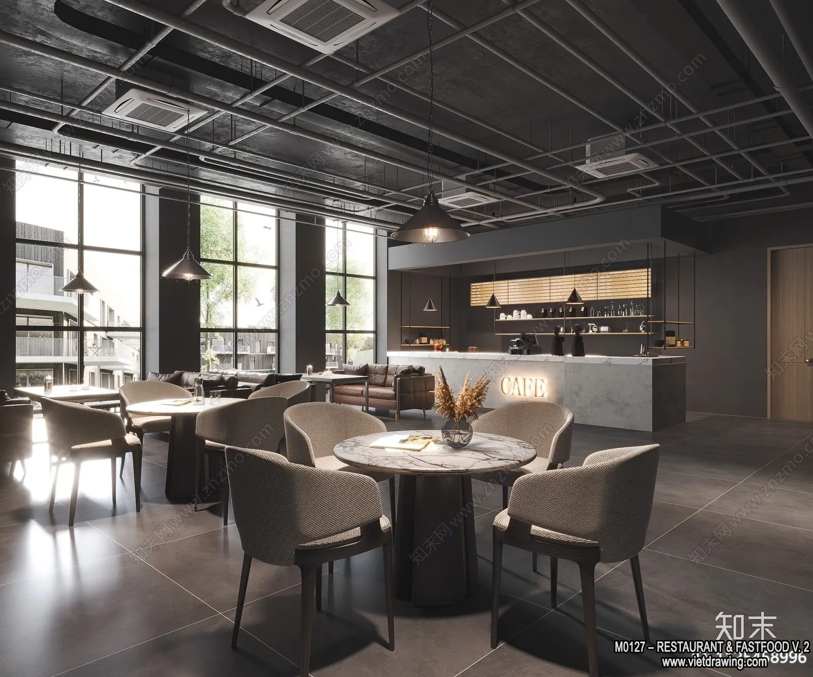 Restaurant - Fastfood - 3D Interior Scenes - 115