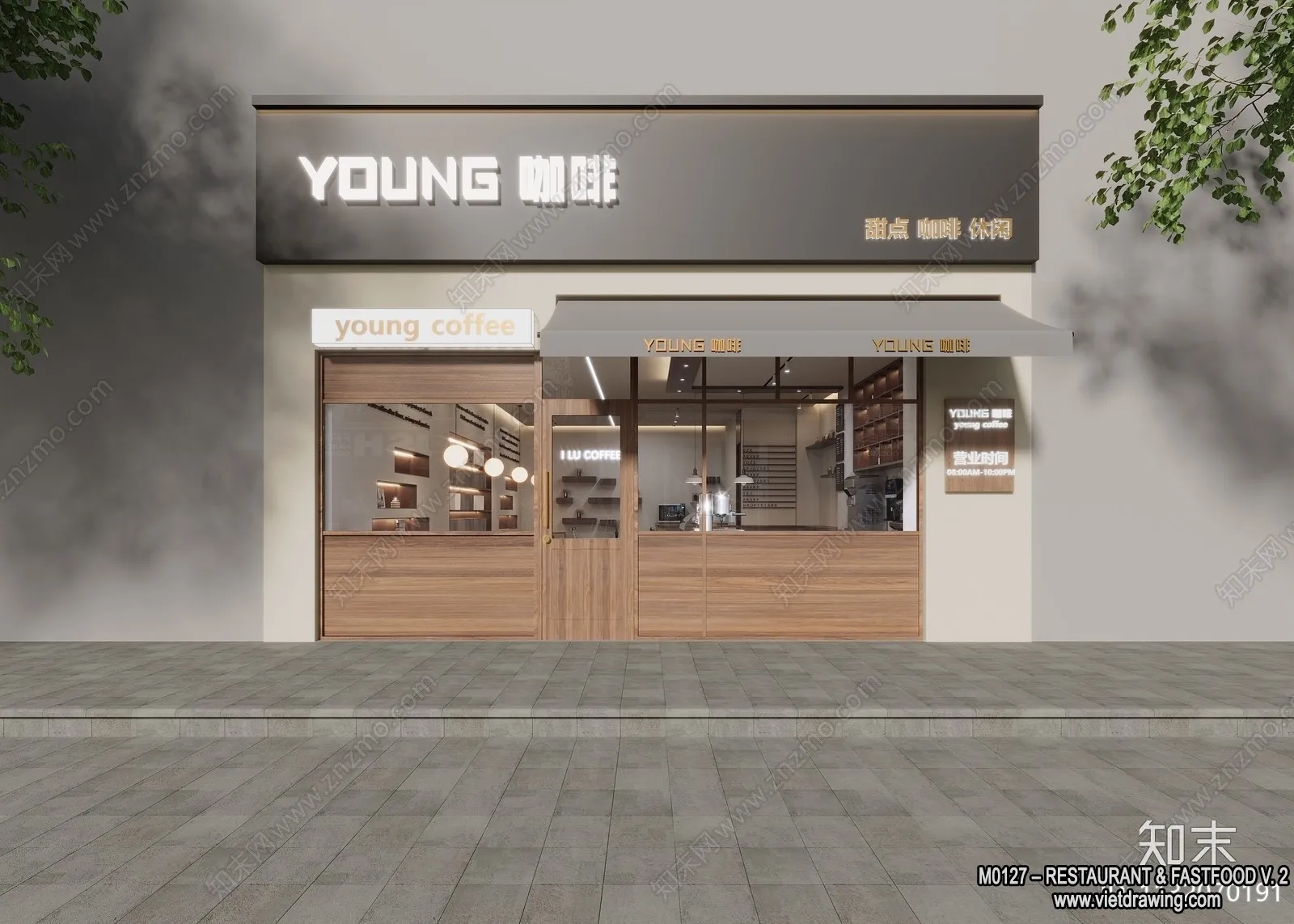 Restaurant - Fastfood - 3D Interior Scenes - 120