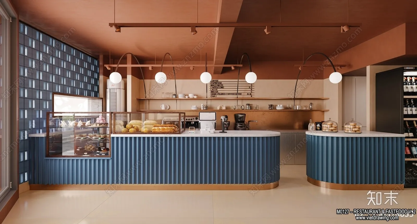 Restaurant - Fastfood - 3D Interior Scenes - 121