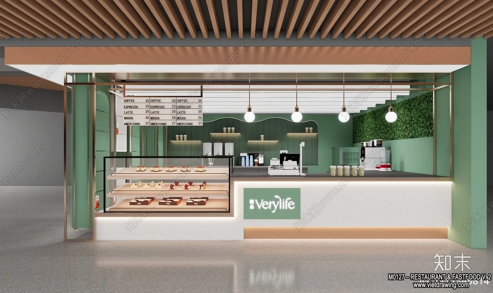 Restaurant - Fastfood - 3D Interior Scenes - 123