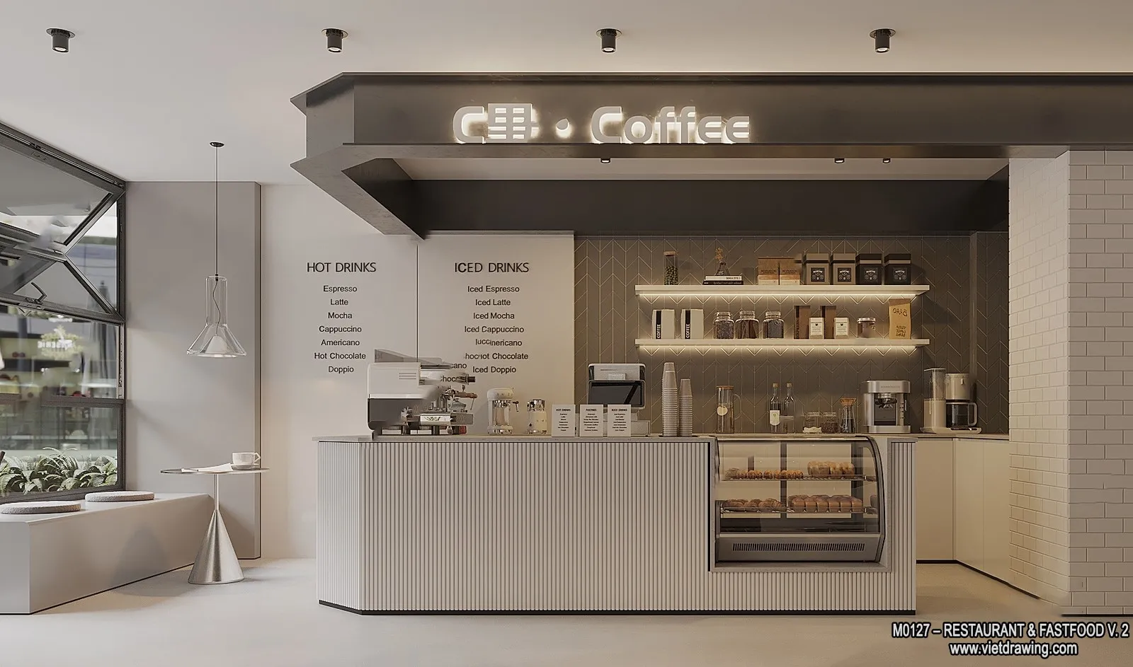 Restaurant - Fastfood - 3D Interior Scenes - 126