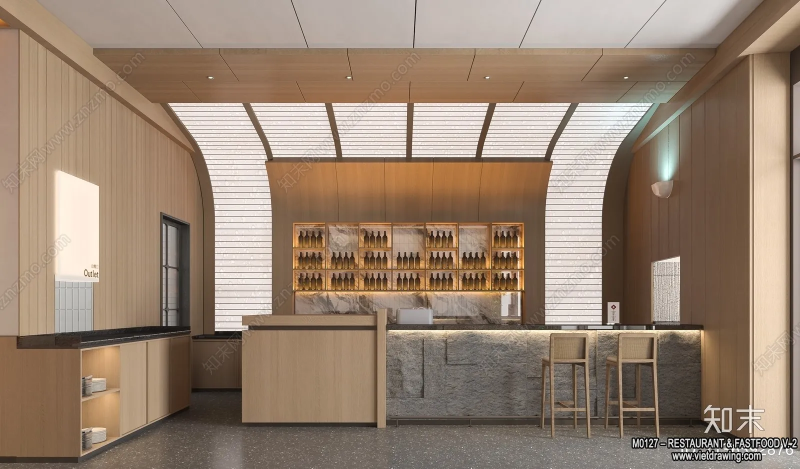 Restaurant - Fastfood - 3D Interior Scenes - 132