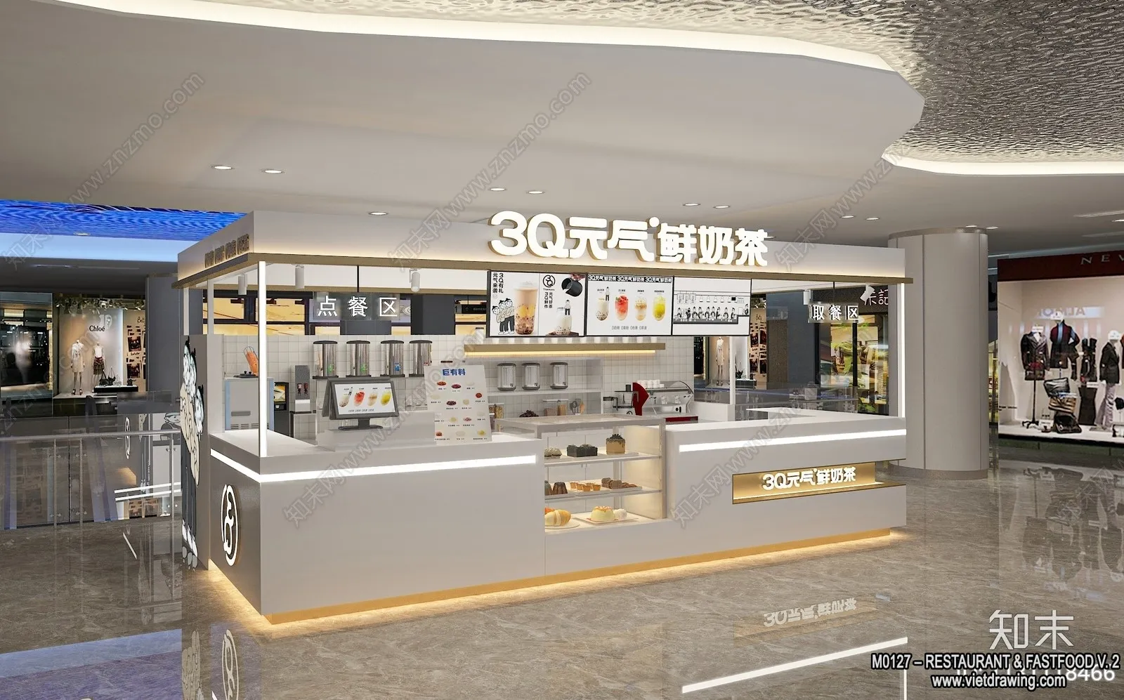 Restaurant - Fastfood - 3D Interior Scenes - 135