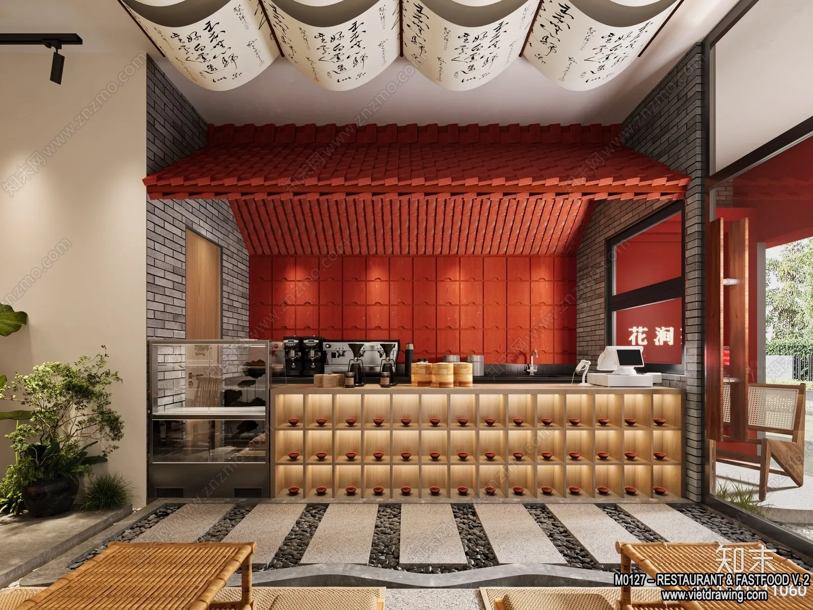 Restaurant - Fastfood - 3D Interior Scenes - 136