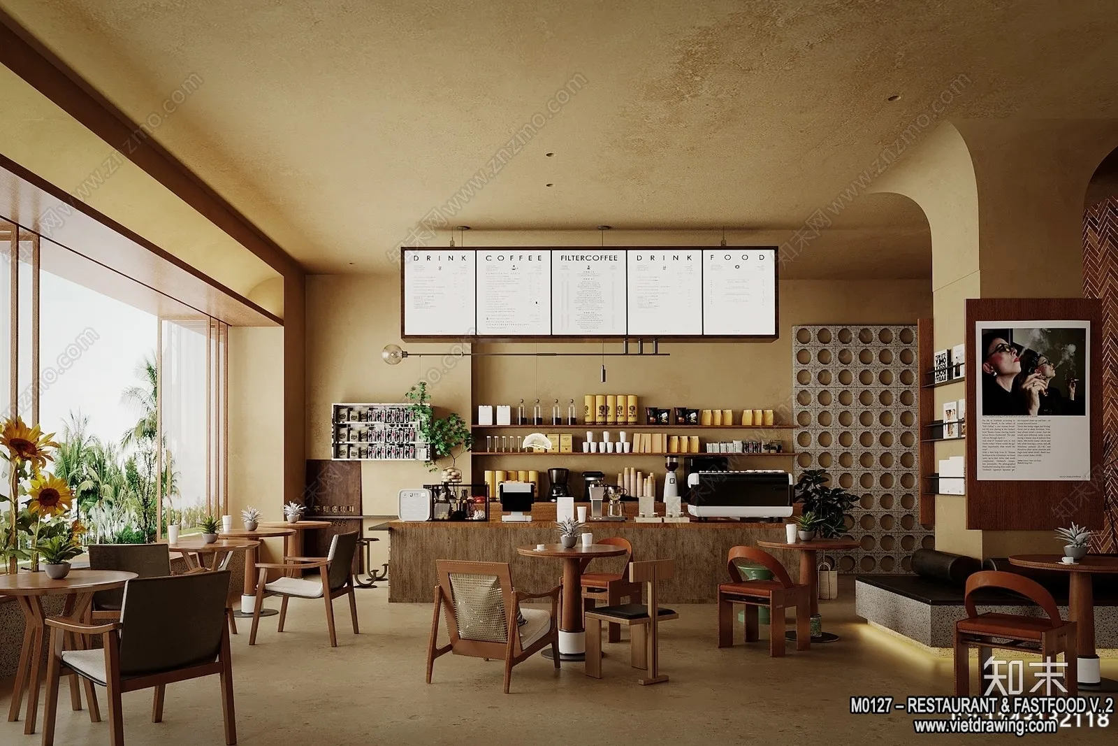 Restaurant - Fastfood - 3D Interior Scenes - 138