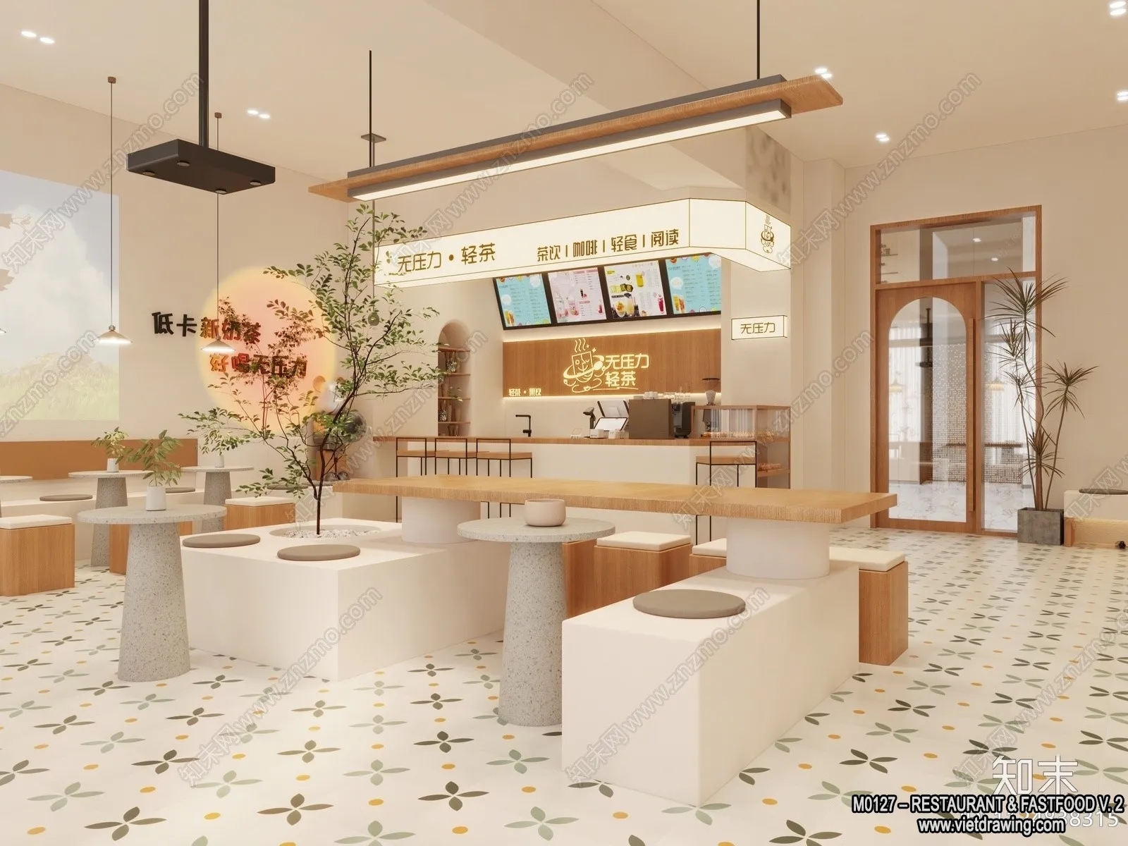 Restaurant - Fastfood - 3D Interior Scenes - 142