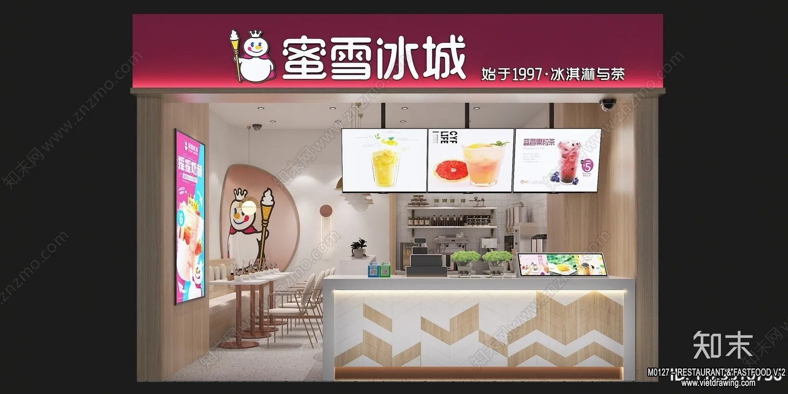 Restaurant - Fastfood - 3D Interior Scenes - 145