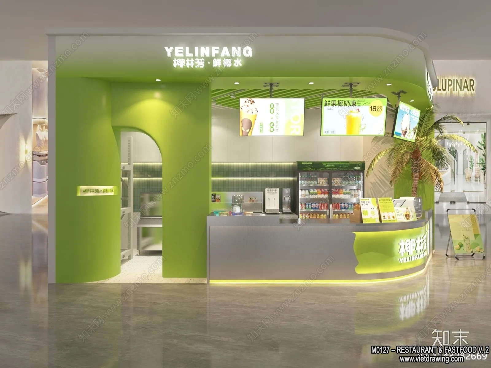 Restaurant - Fastfood - 3D Interior Scenes - 146