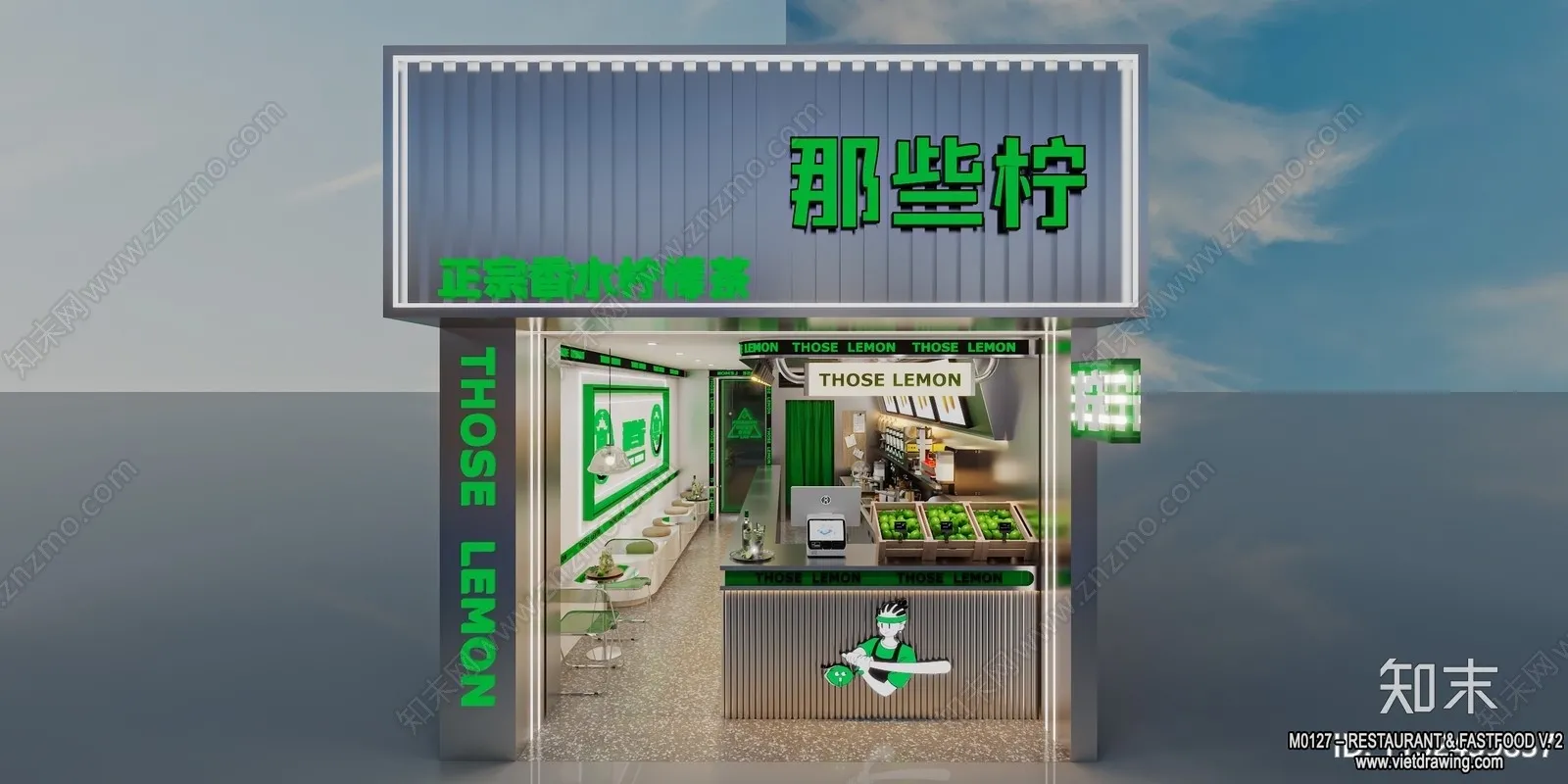 Restaurant - Fastfood - 3D Interior Scenes - 147