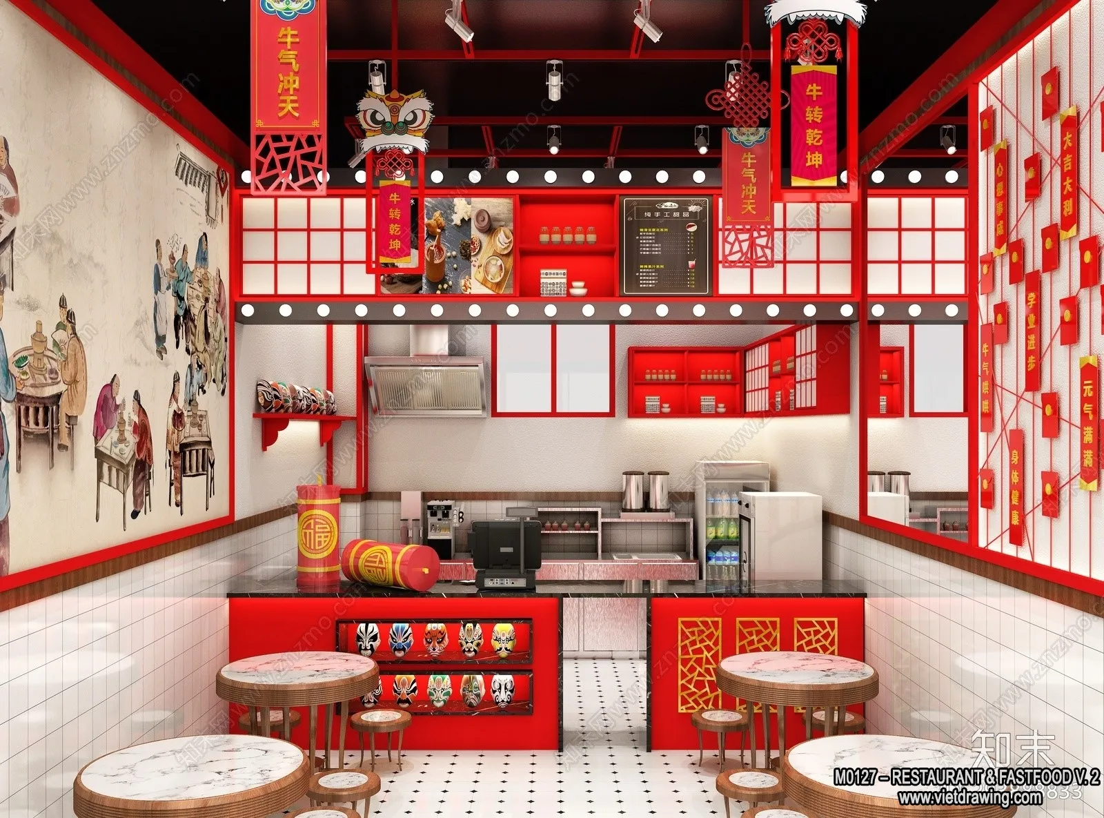 Restaurant - Fastfood - 3D Interior Scenes - 151