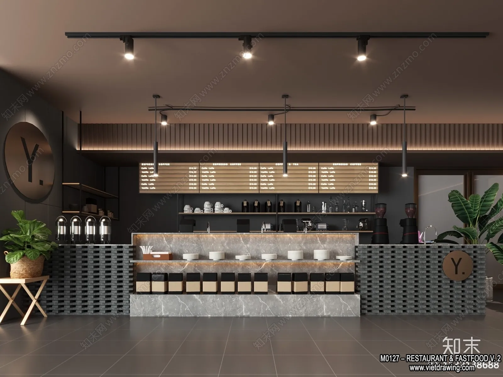 Restaurant - Fastfood - 3D Interior Scenes - 152