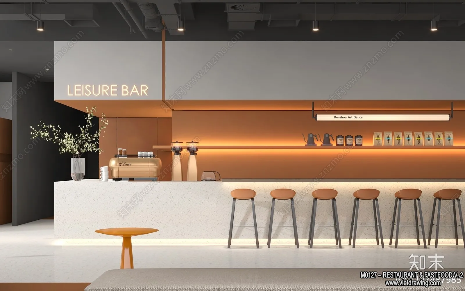 Restaurant - Fastfood - 3D Interior Scenes - 160