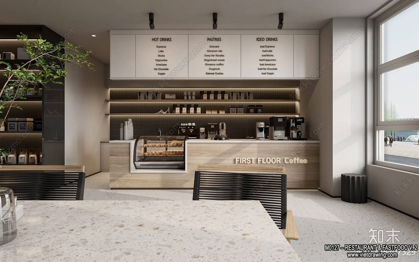 Restaurant - Fastfood - 3D Interior Scenes - 161