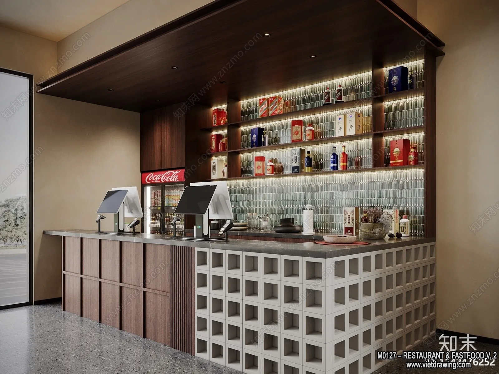 Restaurant - Fastfood - 3D Interior Scenes - 162