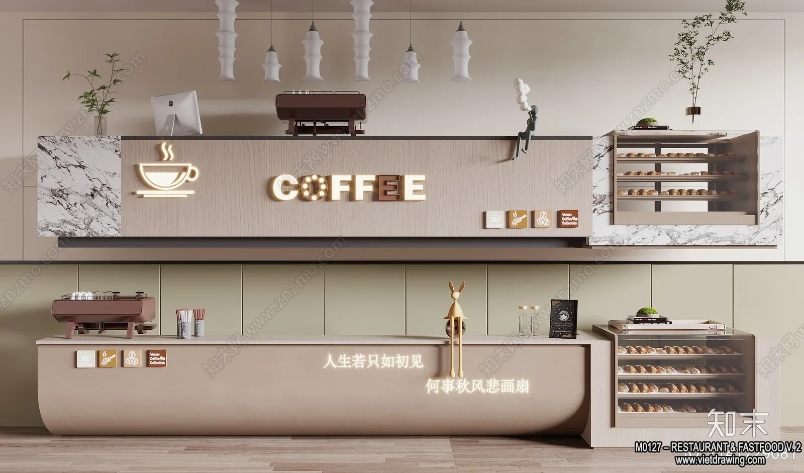 Restaurant - Fastfood - 3D Interior Scenes - 163