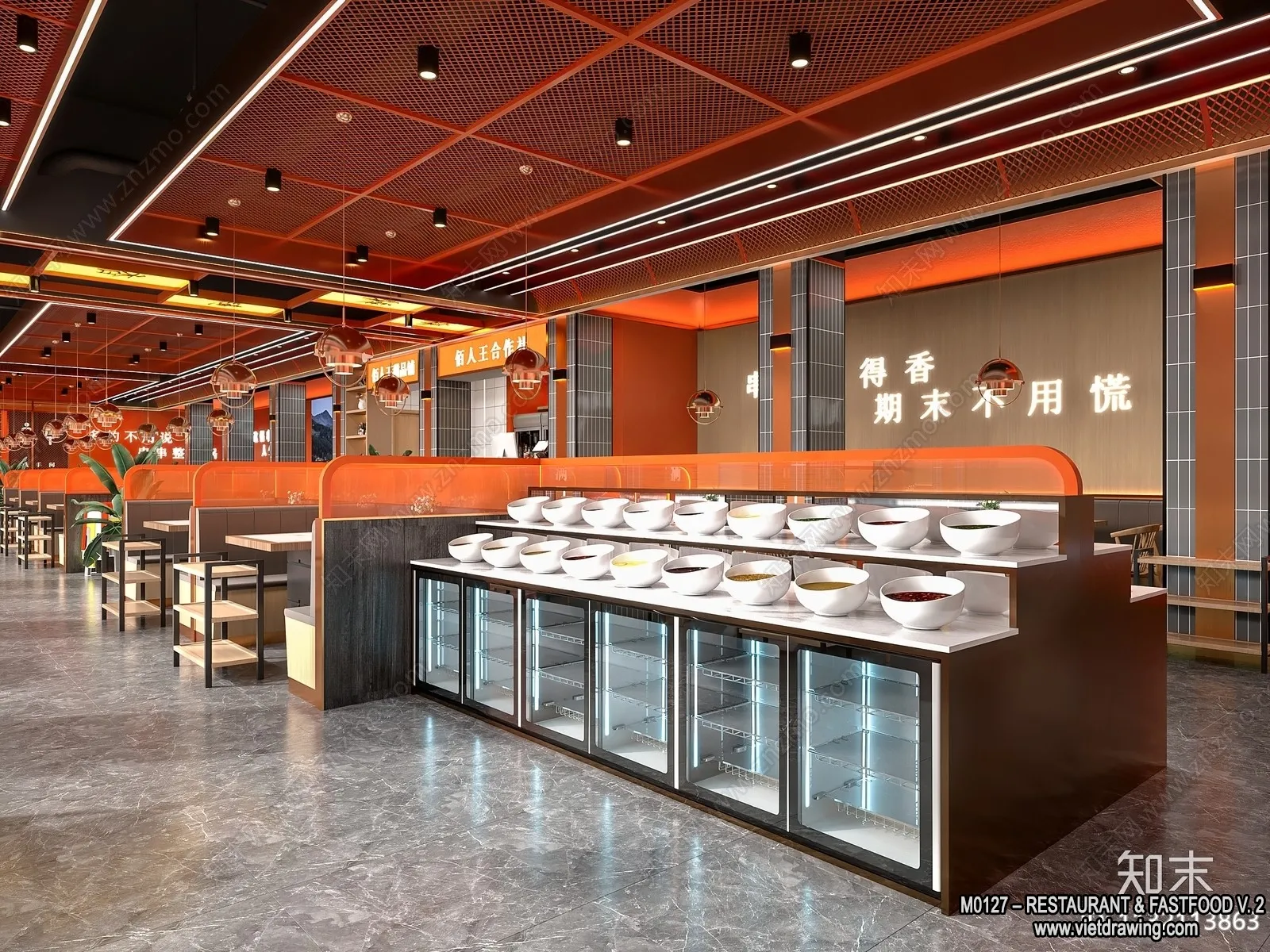 Restaurant - Fastfood - 3D Interior Scenes - 165
