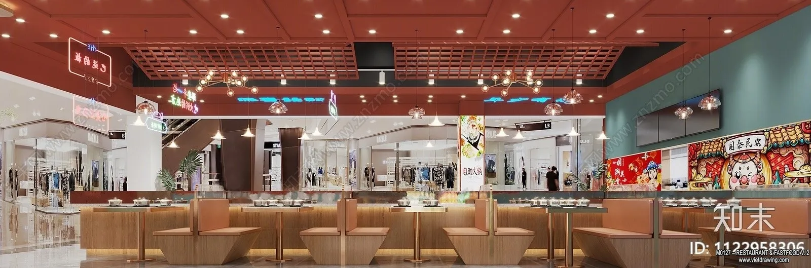Restaurant - Fastfood - 3D Interior Scenes - 166