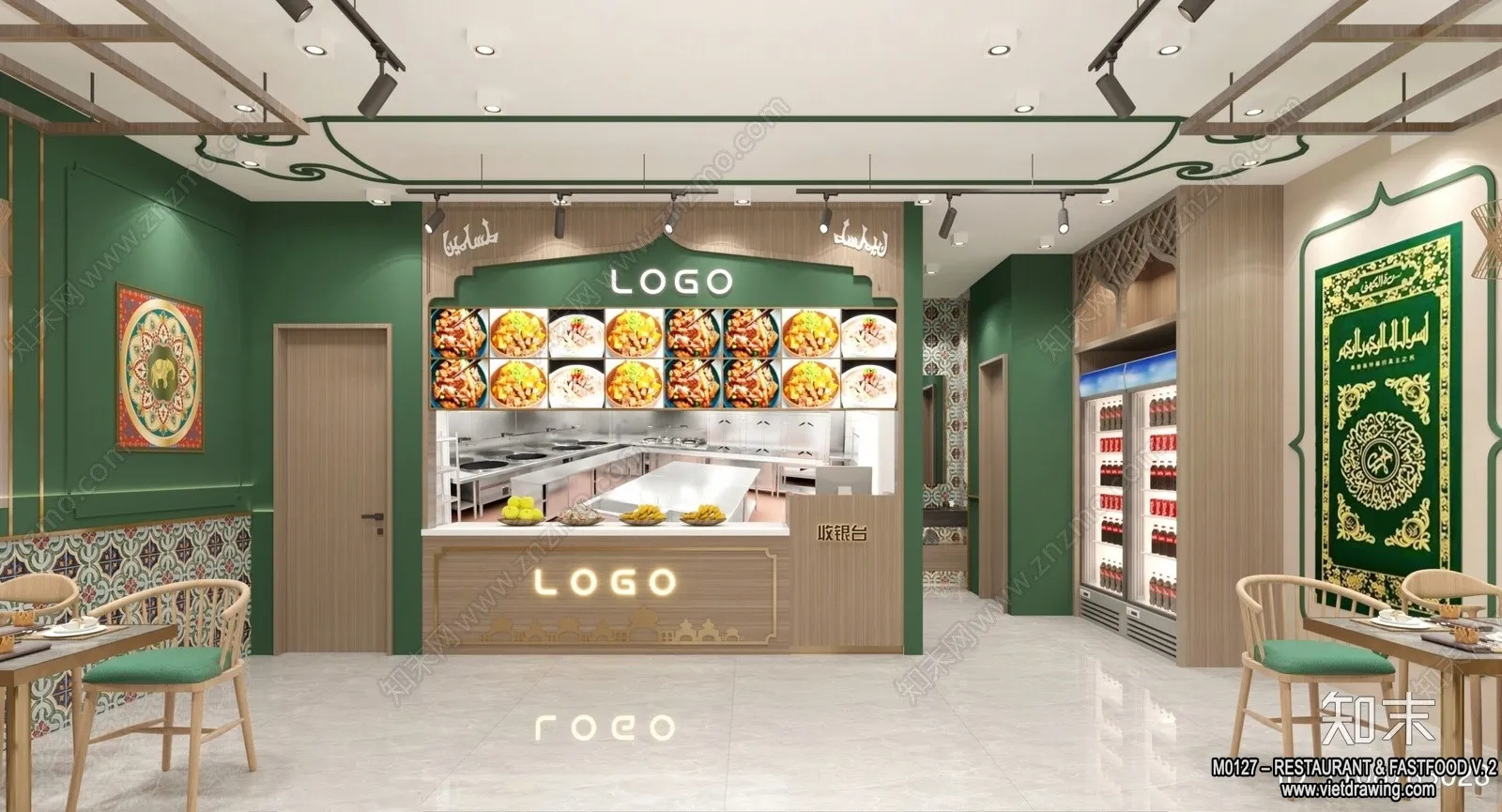 Restaurant - Fastfood - 3D Interior Scenes - 167