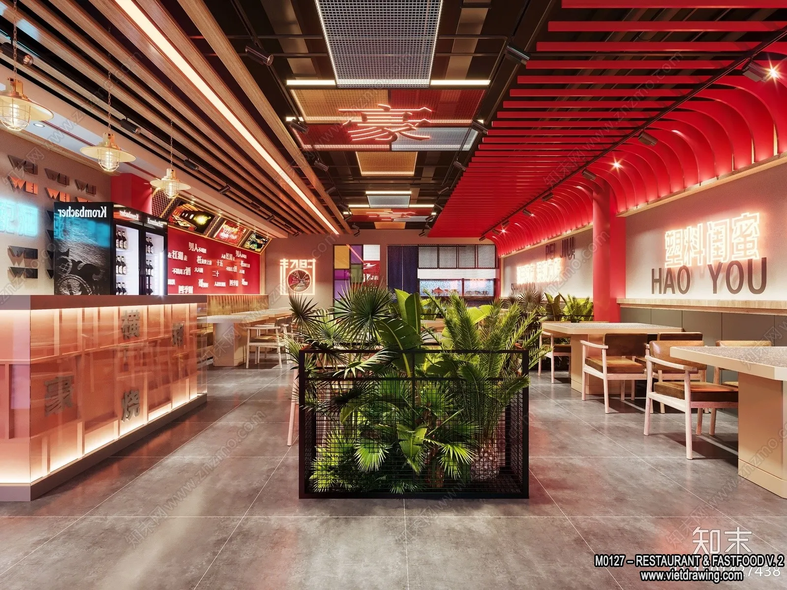 Restaurant - Fastfood - 3D Interior Scenes - 169