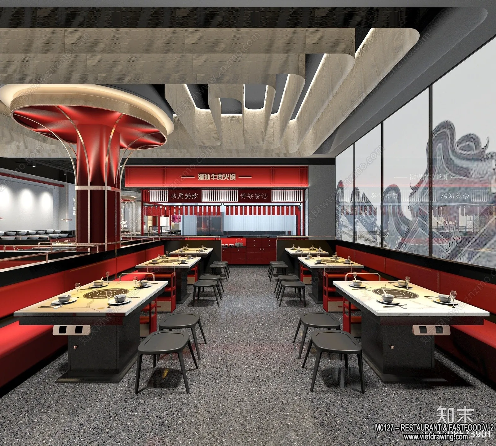 Restaurant - Fastfood - 3D Interior Scenes - 173