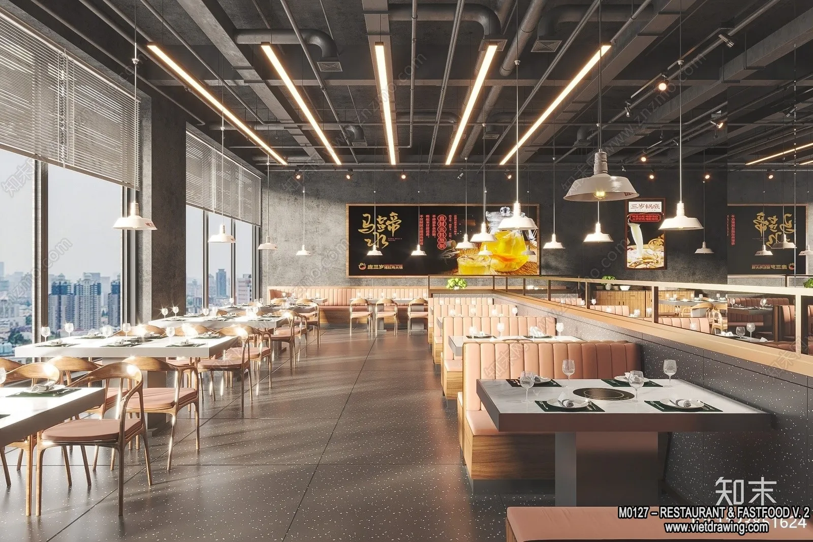 Restaurant - Fastfood - 3D Interior Scenes - 175