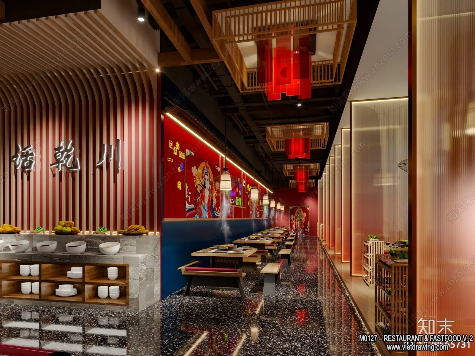 Restaurant - Fastfood - 3D Interior Scenes - 178