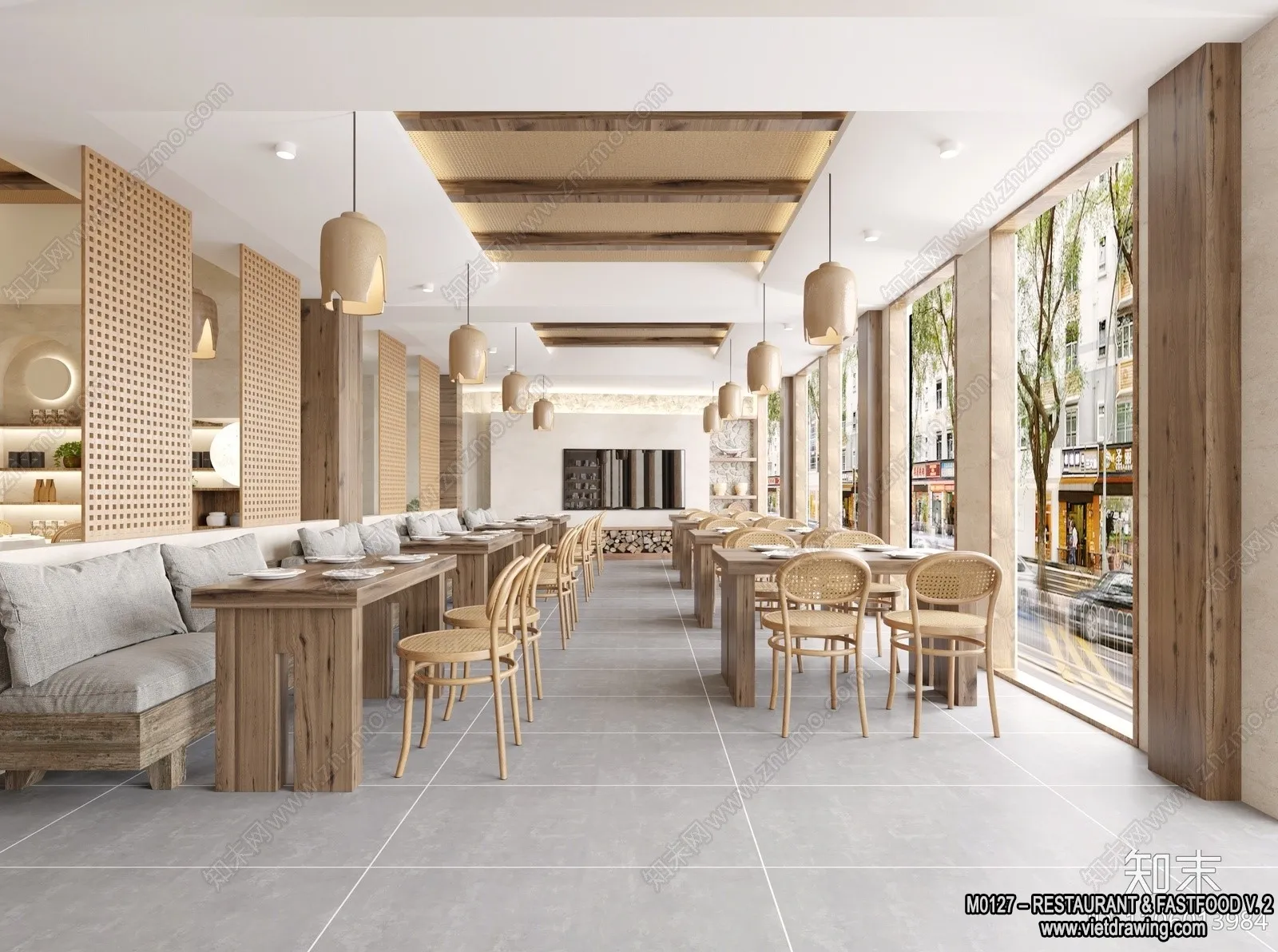 Restaurant - Fastfood - 3D Interior Scenes - 179