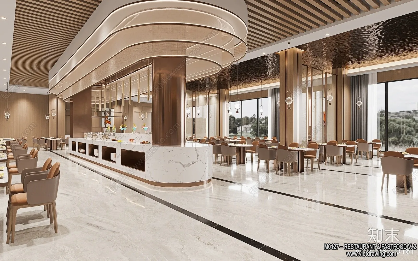 Restaurant - Fastfood - 3D Interior Scenes - 180