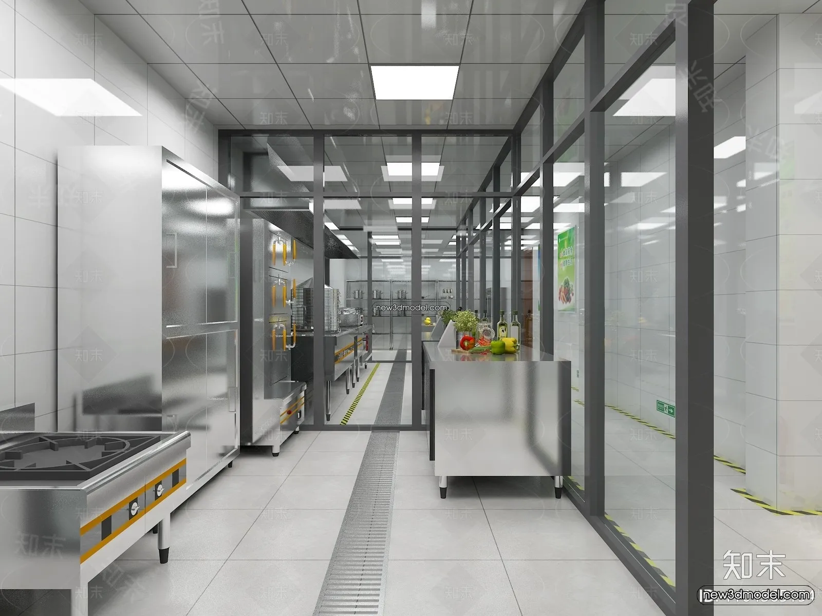 Restaurant Kitchen 3D Models - 3D Scene - 003