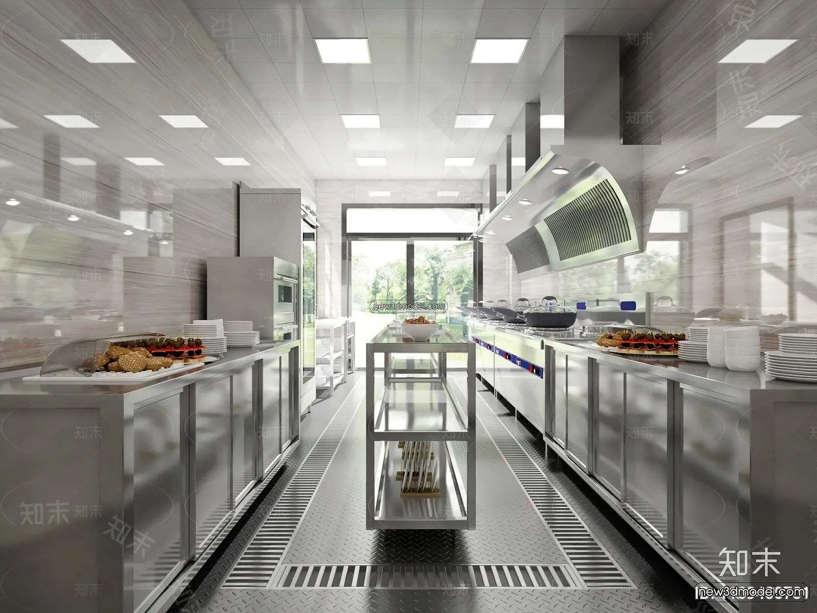 Restaurant Kitchen 3D Models - 3D Scene - 004