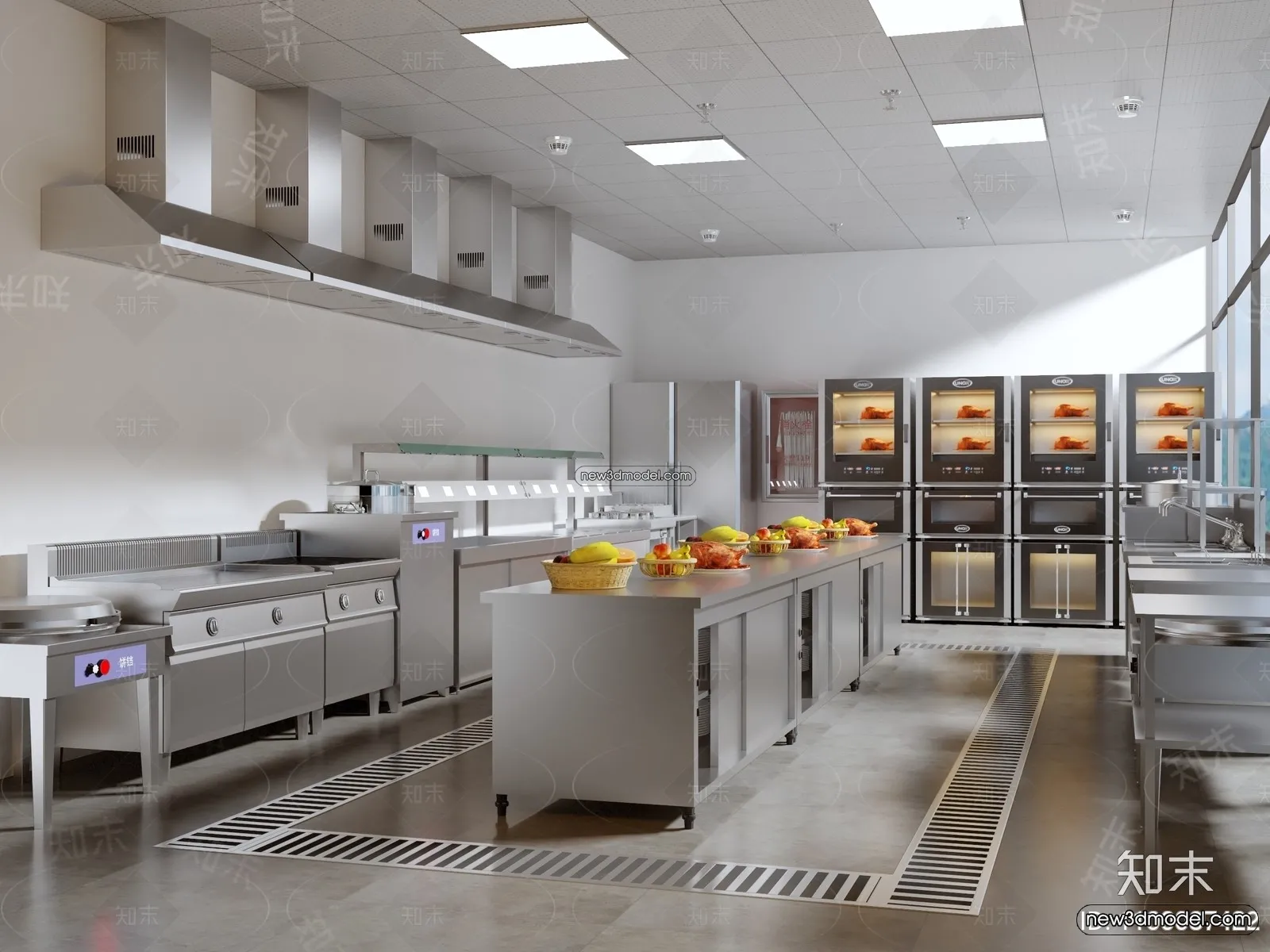 Restaurant Kitchen 3D Models - 3D Scene - 005