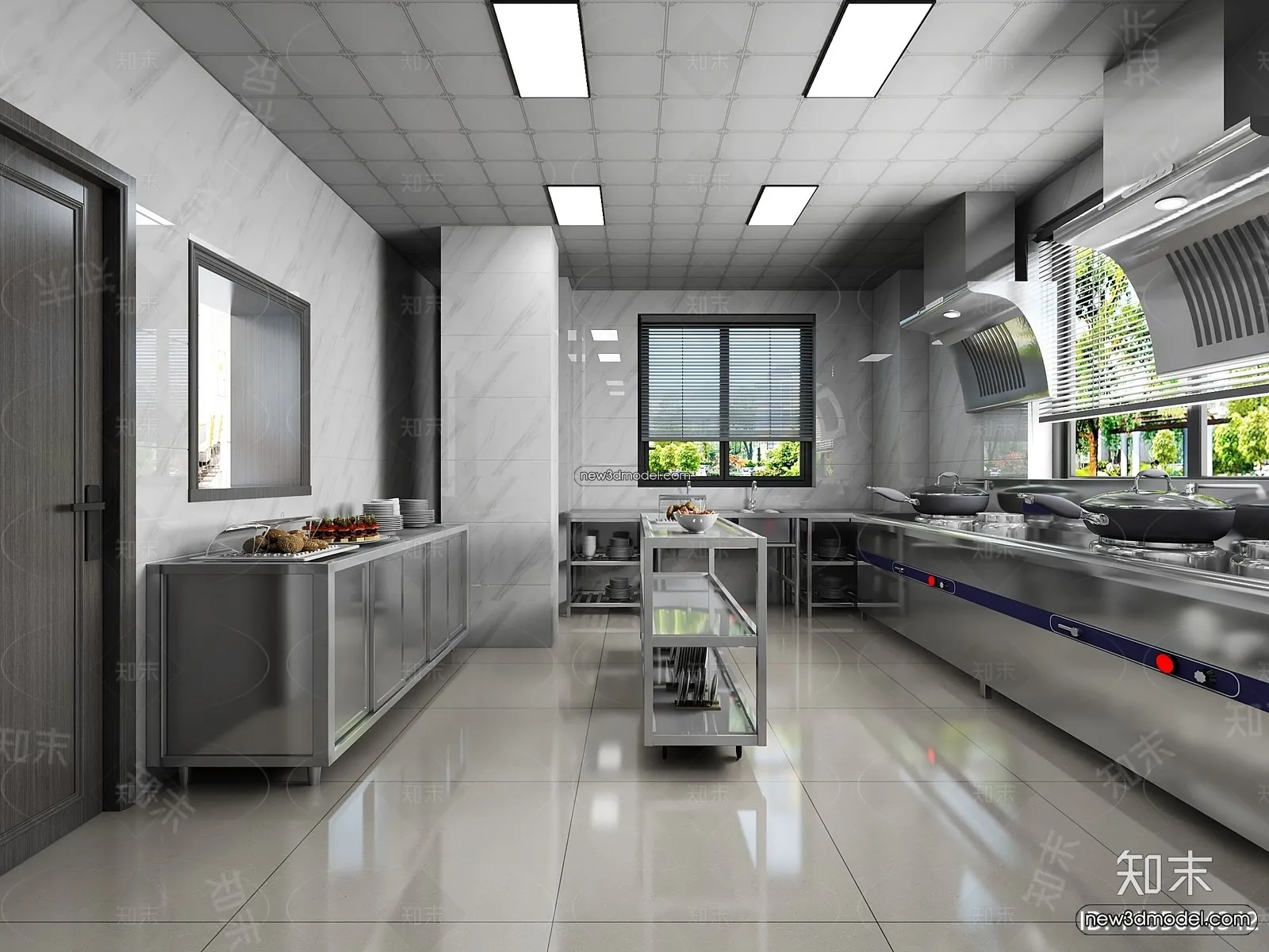 Restaurant Kitchen 3D Models - 3D Scene - 008