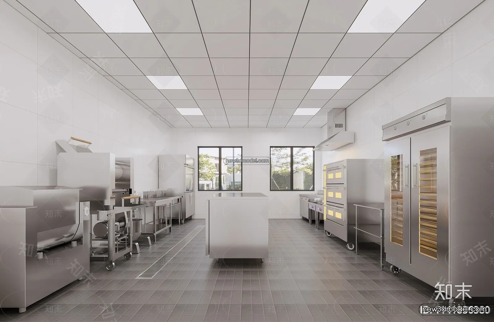 Restaurant Kitchen 3D Models - 3D Scene - 009