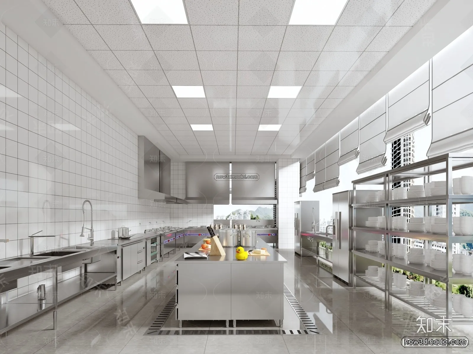 Restaurant Kitchen 3D Models - 3D Scene - 011