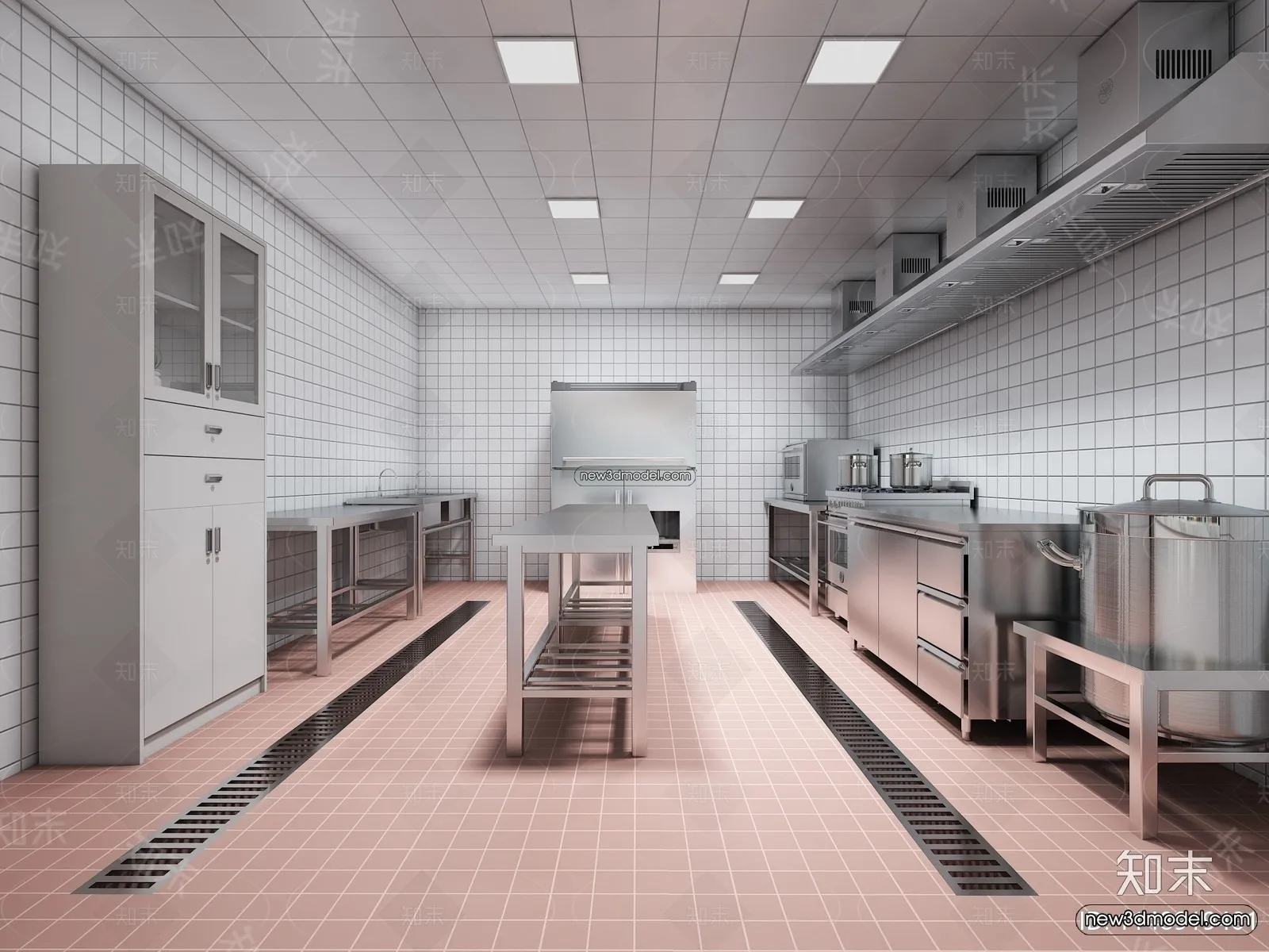 Restaurant Kitchen 3D Models - 3D Scene - 012