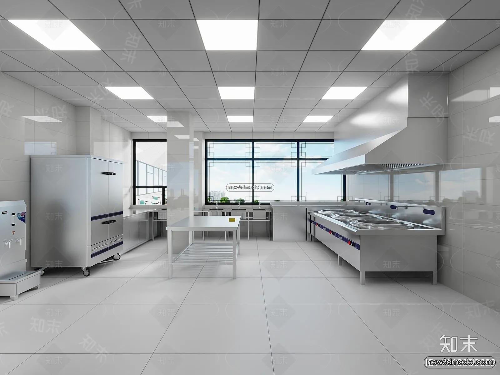 Restaurant Kitchen 3D Models - 3D Scene - 014