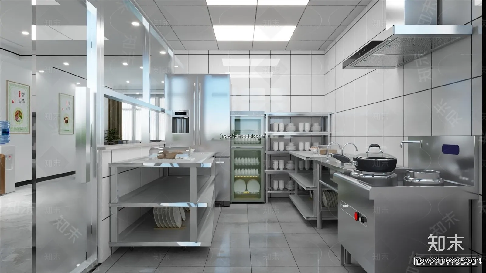 Restaurant Kitchen 3D Models - 3D Scene - 023