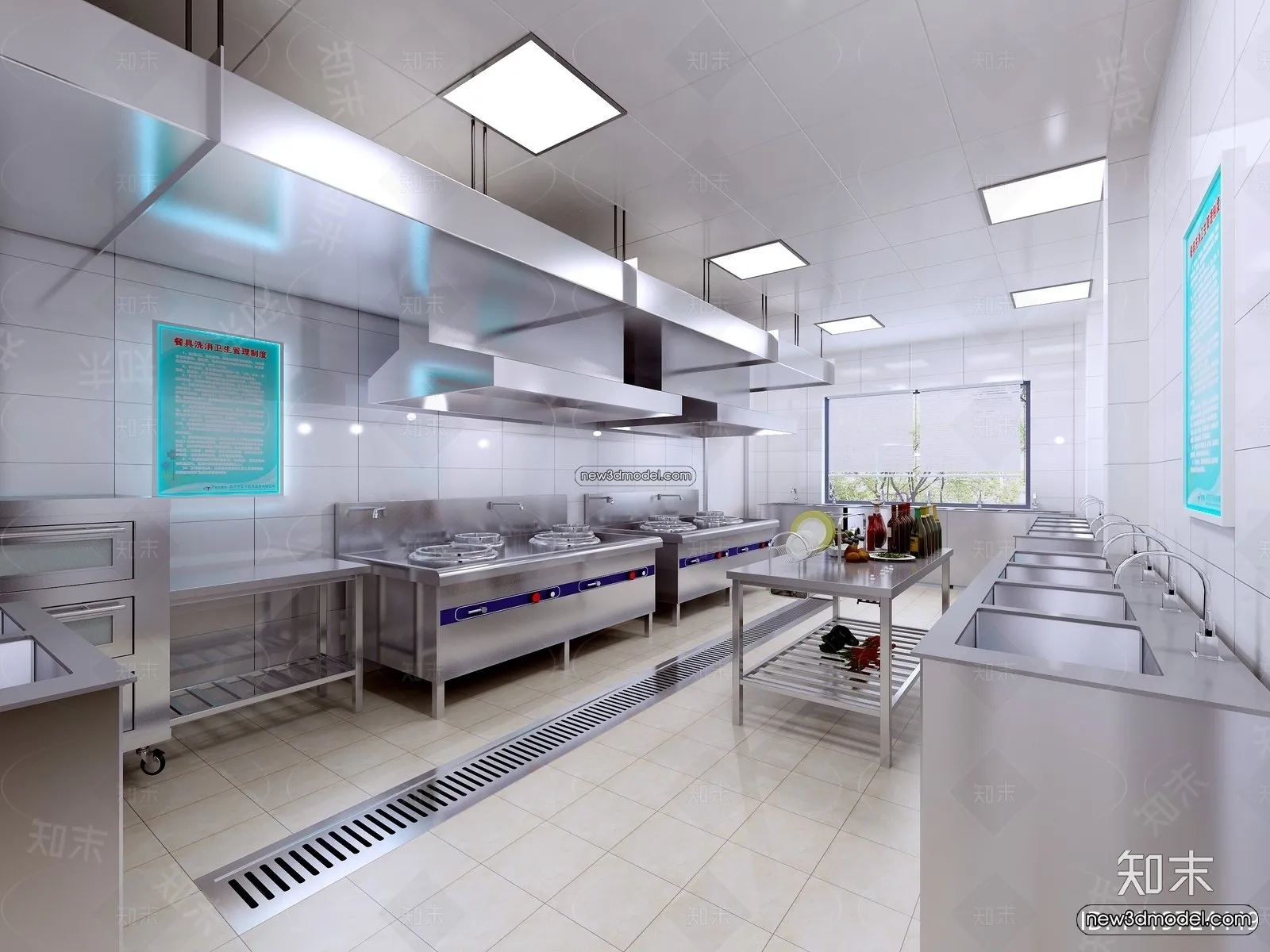 Restaurant Kitchen 3D Models - 3D Scene - 024