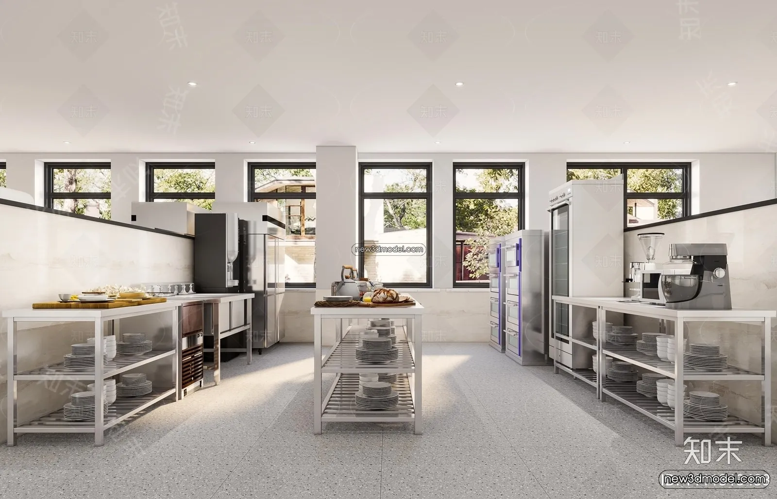 Restaurant Kitchen 3D Models - 3D Scene - 025