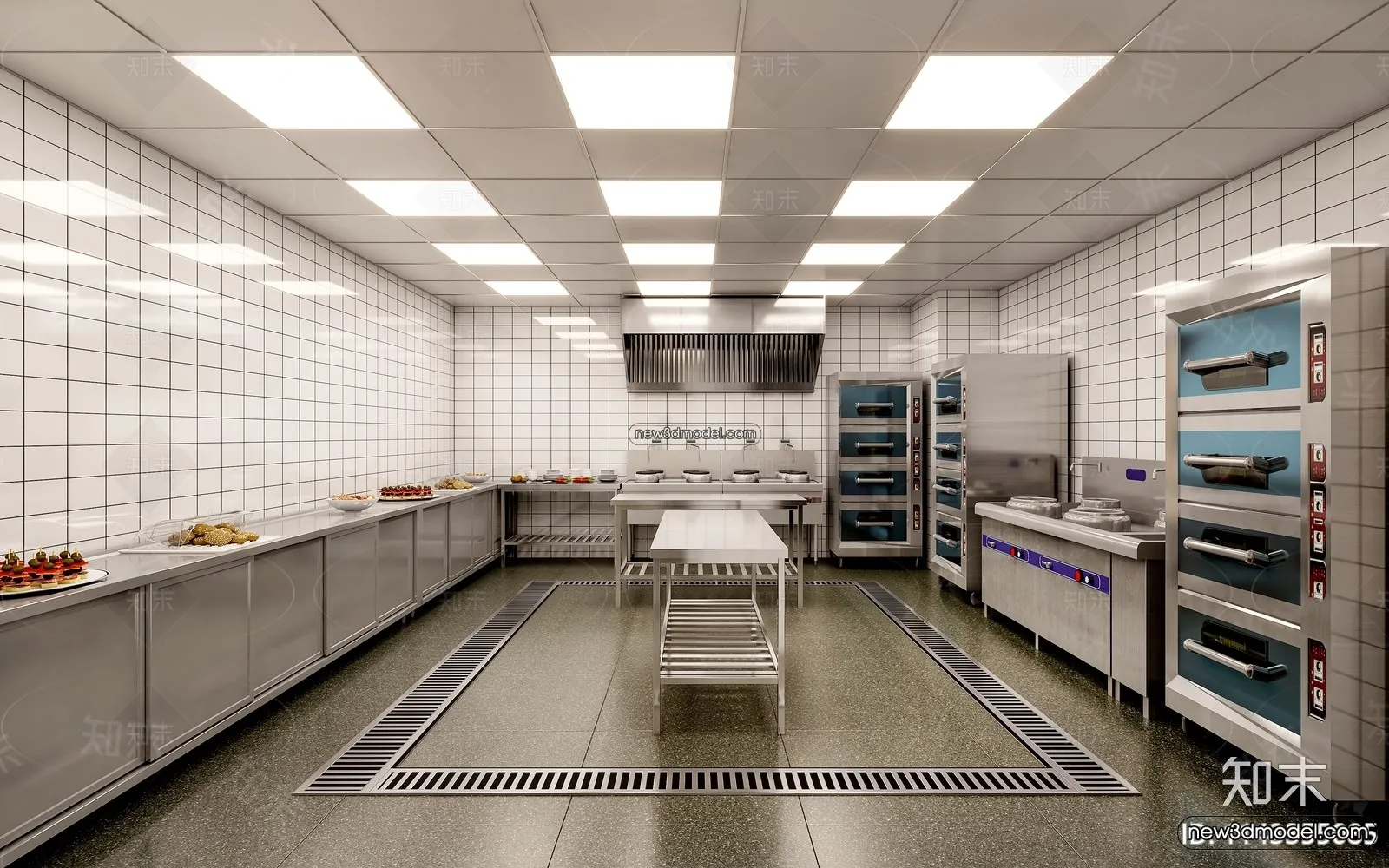 Restaurant Kitchen 3D Models - 3D Scene - 030