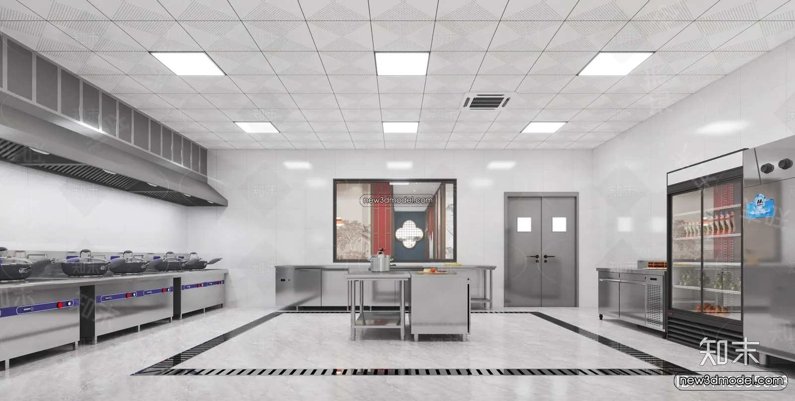 Restaurant Kitchen 3D Models - 3D Scene - 031