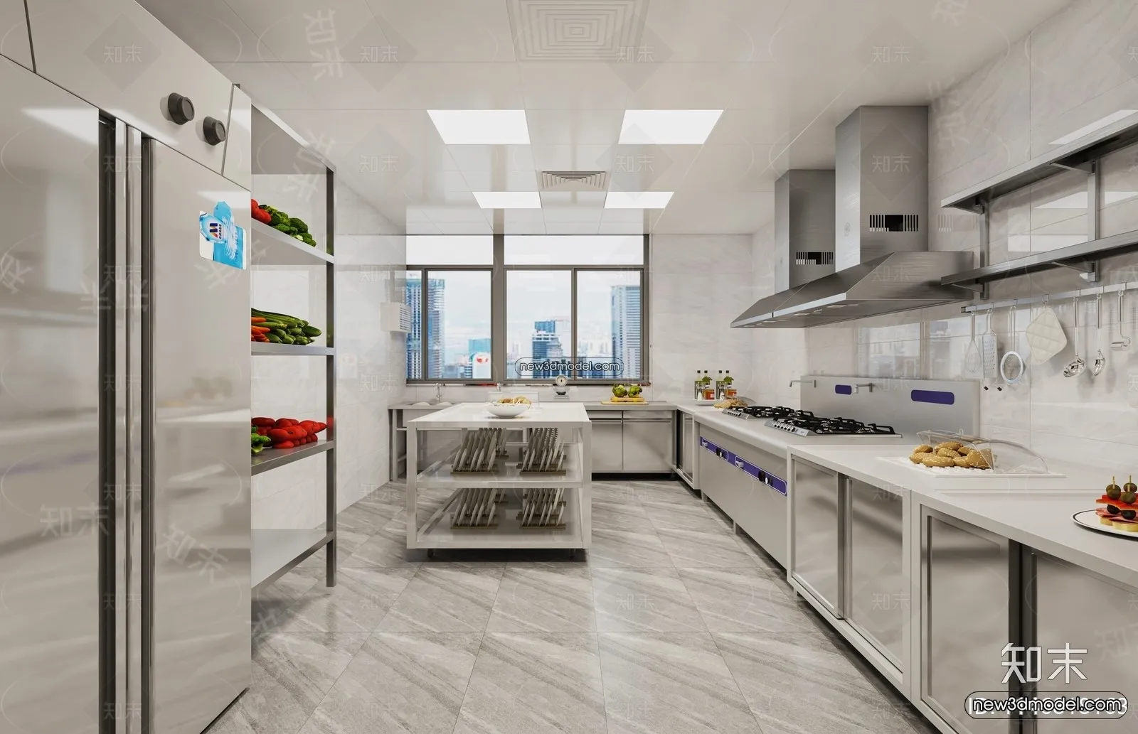 Restaurant Kitchen 3D Models - 3D Scene - 032