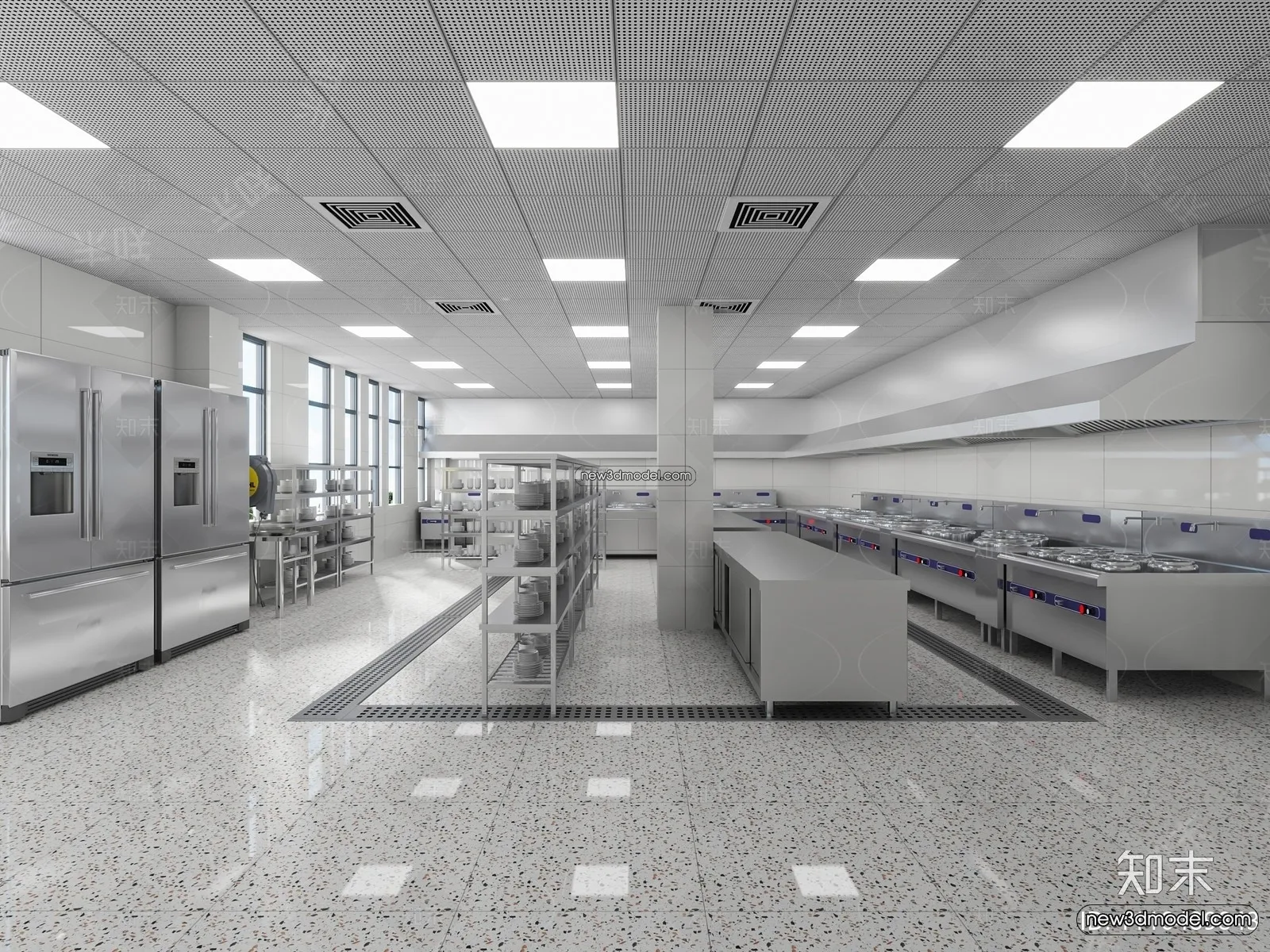 Restaurant Kitchen 3D Models - 3D Scene - 033