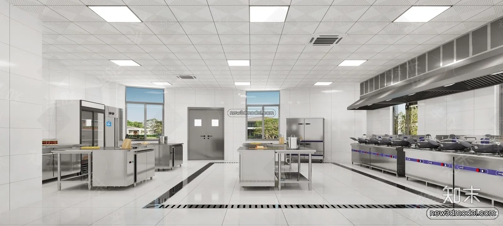 Restaurant Kitchen 3D Models - 3D Scene - 034