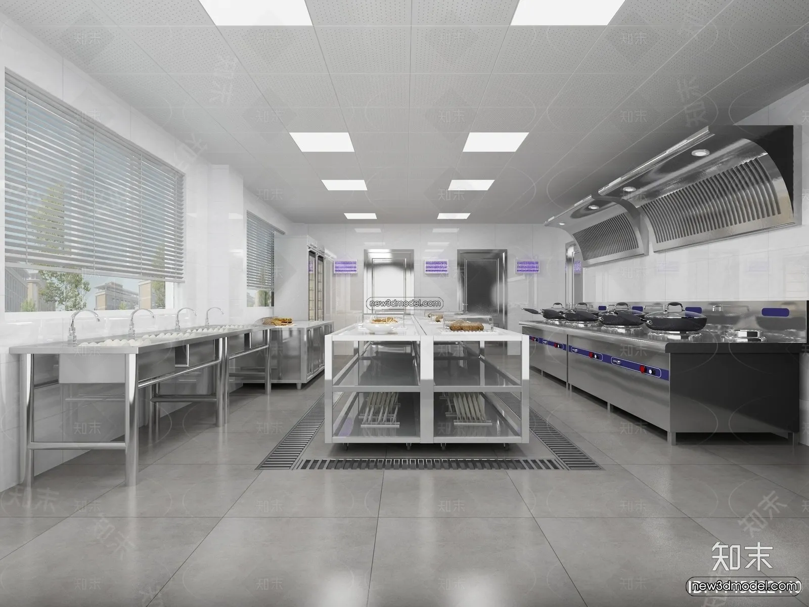 Restaurant Kitchen 3D Models - 3D Scene - 035