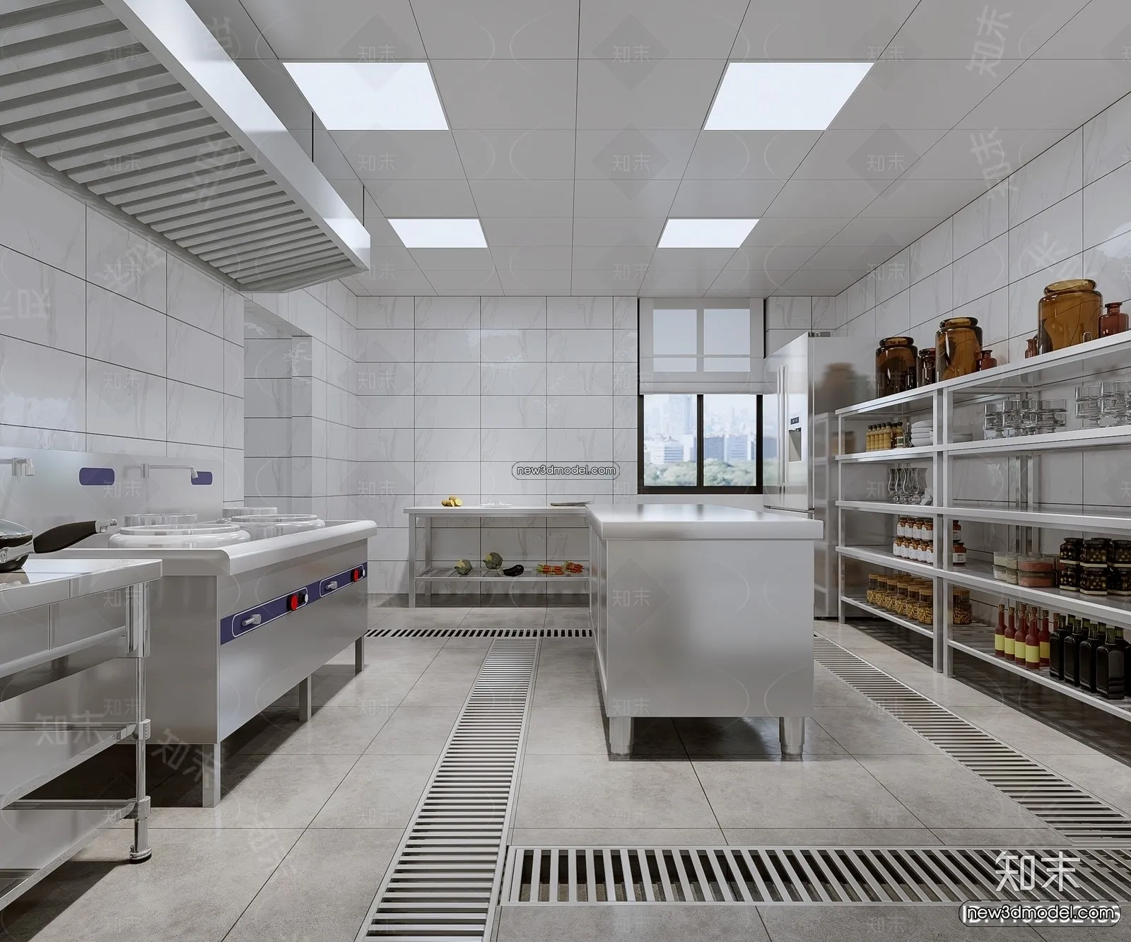 Restaurant Kitchen 3D Models - 3D Scene - 038